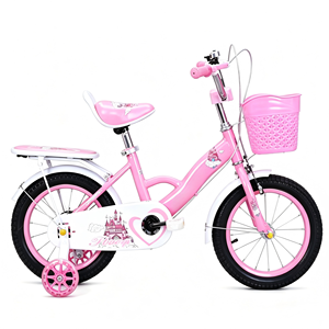 Nouveau modèle de vélo pour enfants à cadre en acier de 12 à 16 <span class=keywords><strong>pouces</strong></span>, à une vitesse, avec frein, pneus améliorés faciles à rouler et roues d'apprentissage pour plus de stabilité - Product Image 1