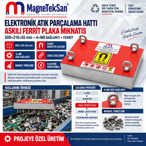 Aimant en plaque de ferrite suspendu de qualité supérieure pour l'élimination du fer et de l'acier des lignes de convoyage - Product Image 6
