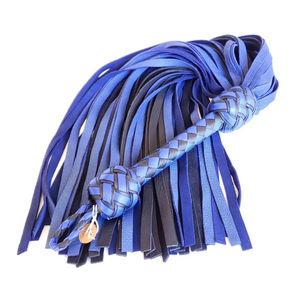 Flogger en cuir bleu et violet pour adultes, avec logo personnalisé, meilleur fournisseur, prix de gros - Product Image 5