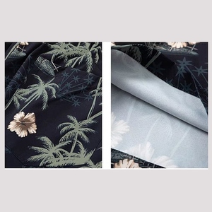 Custom Casual Swimwear Beachwear Button Fly Cargo Shorts Heat-<b>Transfer</b> Printed Floral Sexy Swim Trunks Men's 100% Cotton - Product Image 5