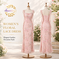 Robe de soirée pour femme, sans manches, en maille, à volants, maxi, formelle