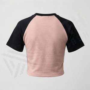 เสื้อครอปท็อปผู้หญิงผ้าฝ้ายสีตามสั่ง แขนเสื้อแบบแร็กแลน พิมพ์ลายรักษ์โลก สไตล์สตรีทแวร์ สำหรับออกกำลังกาย ฟิตเนส ยิม แอคทีฟแวร์ - Product Image 2