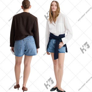 Shorts de Mezclilla al por Mayor, Shorts Casuales de Algodón, Shorts de Mezclilla con Logotipo Personalizado, Proveedor de Shorts de Mezclilla de Alta Calidad, Shorts de Mezclilla Rotos para Mujer - Product Image 4