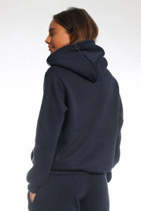 Sudadera con capucha oversize de invierno para mujer, azul marino, con hombros caídos, corte relajado, antiarrugas, transpirable, 100% algodón, la más vendida - Product Image 4