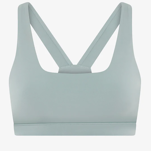 Light <b>Blue</b> Sports <b>Bra</b> Women Yoga Fitness Workout Active Wear Crossback Design - Product Image 1
