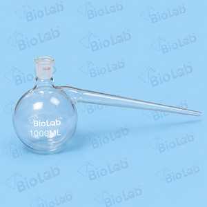 ขวดกลั่นแก้วโบโรซิลิเกตทรงกลม Biolab ขนาด 1000 มล. ปากขวดขนาด 26 มม. สำหรับใช้ในห้องปฏิบัติการเคมี - Product Image 1