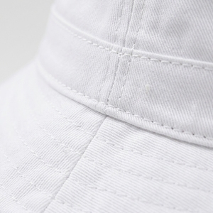 Wholesale White <b>Bucket</b> <b>Hat</b> Solid Color Cotton Unisex Casual Spring Summer Outdoor Wear 56-58CM - Product Image 6