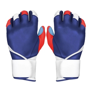 Purple PU Leather Batting Gloves Padded <b>Hook</b> And Loop Closure Unisex Adult Training Gloves - Product Image 5