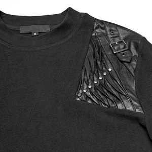 Hot Selling <b>Men</b> Black Gothic Heavy Metal Long Sleeve T-Shirt Steampunk <b>Men's</b> Casual Street Top Factory Supplies - Product Image 4