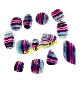 AAA+ 100% Fluorita Natural Cabujón Piedras Preciosas Semipreciosas Sueltas Colección de Sanación Energética para Venta al por Mayor FAIJAN GEMS C35 Tercera - Product Image 1