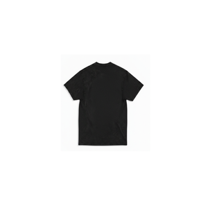 T-shirt noir pour femme, coupe classique, tissu jersey structuré lourd, spandex/polyester, respirant, col rond, manches courtes - Product Image 4