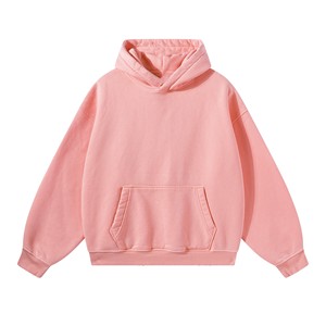 Sweat-shirt à capuche unisexe en molleton violet uni, coupe décontractée, avec poche kangourou et poignets côtelés, vente en gros, vêtements décontractés - Product Image 2