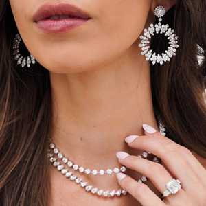 <b>Diamond</b> <b>Dangle</b> Wedding <b>Earrings</b> 14k 18k Solid Gold Round Cut Lab Grown Bridal Luxury Elegant Statement Fine Jewelry Manufacturer - Product Image 5