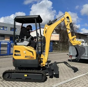 Chenillard jaune d'occasion durable de 3000 kg avec bras hydraulique renforcé et godet robuste pour les projets de développement de terrains - Product Image 2