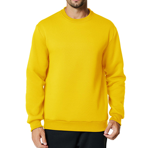 Sweat-shirt décontracté pour homme, coupe ample, en tissu premium, couleur unie, basique, mélange de coton, tenue simple, sweat-shirt 2027 - Product Image 1