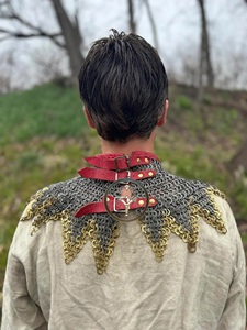 Gorget en maille de chaîne en acier inoxydable : Armure de cou, Costume médiéval Philip Patton - Product Image 2