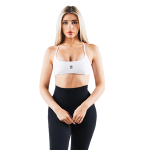 Sujetador Deportivo Sin Costuras para Mujer, Color Blanco, con 3 Tirantes, Soporte Alto, Elástico, para Yoga, Gimnasio, Fitness, Ejercicio, Top Corto - Product Image 1