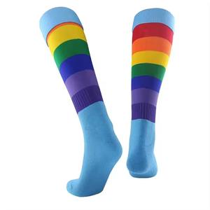 Chaussettes de compression pour homme, hauteur genou, avec logo personnalisé, chaussettes unies pour l'équitation, chaussettes d'athlétisme. - Product Image 2