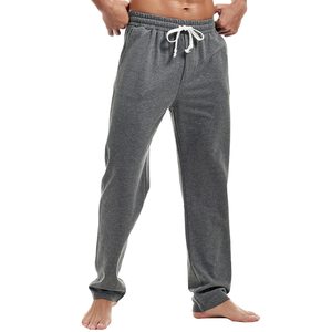 กางเกงขายาวผู้ชายคุณภาพสูงทรงหลวมสไตล์ลำลองสตรีทแวร์สำหรับฤดูใบไม้ผลิ ไซส์ใหญ่ ทรงตรง สีพื้น - Product Image 1