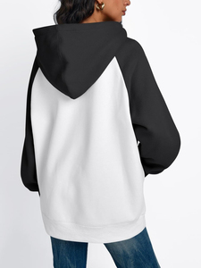 เสื้อฮู้ดดี้ผู้หญิงผ้าฝ้ายหนานุ่มสไตล์เกาหลี แขนยาว ทรงโอเวอร์ไซส์ พิมพ์โลโก้ได้ตามต้องการ - Product Image 2