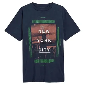 T-shirt en coton à manches courtes pour homme, coupe classique, imprimé New York City, col rond, design streetwear décontracté, logo sur le devant - Product Image 5