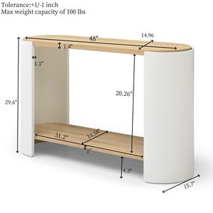 2-Layer <b>Storage</b> Shelves End <b>Table</b> <b>Small</b> Side Nightstand for Bedroom and Living Room Sturdy & Space-Saving Sofa <b>Table</b> - Product Image 6