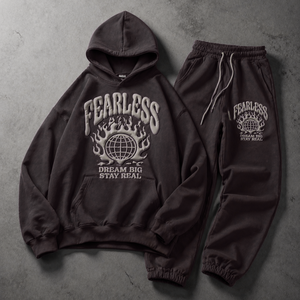 Ensemble deux pièces personnalisé en tricot 100 % coton respirant, survêtement jogger avec impression en relief, style streetwear délavé à l'acide - Product Image 1