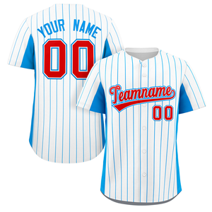 Maillot de baseball personnalisé à rayures fines, manches courtes, boutonné, uniforme d'équipe, vêtements de sport, fabricant OEM ODM, vente en gros - Product Image 4