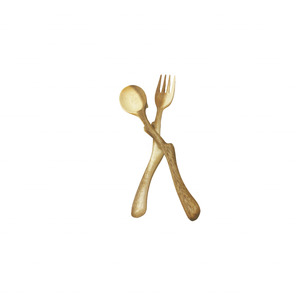 Cuillère fendue en forme de brindille en bois d'acacia fait à la main à long manche ustensile de cuisine pour salade vaisselle ustensiles de cuisine hôtel maison - Product Image 6