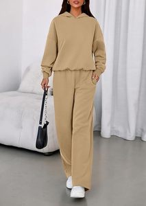 Ensemble de survêtement à capuche oversize pour femme en polaire premium, ensemble athleisure pour femme - Product Image 5