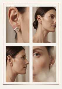 Pendientes de Diamantes Cultivados en Laboratorio Color Oro Rosa para Mujer, Corte Brillante Redondo, Estilo Pavé, Joyería Moderna para Compromiso y Boda - Product Image 3