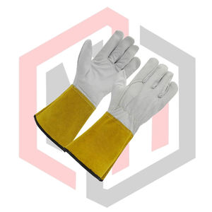 Gants de soudage MIG en cuir de chèvre, résistants à la chaleur, antistatiques, résistants aux déchirures, anti-vibrations, sans silicone, épaisseur 7 oz, 16 pouces - Product Image 2
