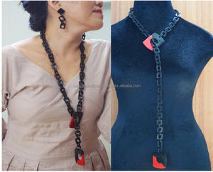 Saniya Handmade Adjustable Buffalo Horn Jewelry Set-Necklace Earrings <b>Bracelet</b> Polished with <b>Love</b> Style for Valentine's Day Gift - Product Image 6