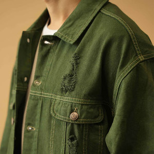 Best Trending Denim Jeans Jacket For Man In Low Price Breathable Man Jackets <b>Covered</b> <b>Button</b> Denim Men's Jackets From Pakistan - Product Image 1