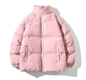 <b>Men's</b> <b>White</b> Puffer Jacket Stand Collar Zipper Closure Windproof Thick Polyester Wadding Casual Winter <b>Coat</b> Regular Length - Product Image 4