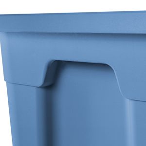 Set di 4 Contenitori di Plastica da 18 Galloni con Coperchio a Scatto, Impilabili, Blu - Product Image 4