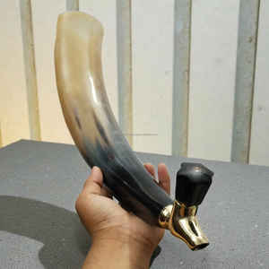 Corne de bœuf véritable avec robinet métallique, style vintage, accessoire de bar, vente en gros au meilleur prix - Product Image 4