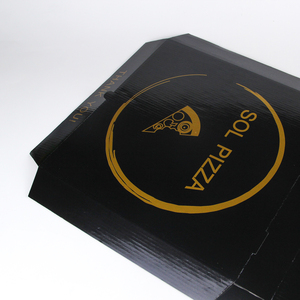 Cajas de pizza al por mayor, cajas de cartón corrugado con logo impreso personalizado, cajas de embalaje para pizza azules brillantes de 6/8/10/12/14 pulgadas. - Product Image 3