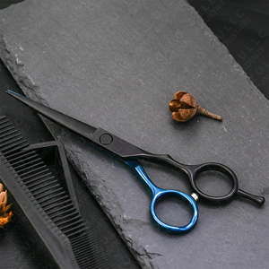 Professional OEM ODM Black and Blue Stainless Steel Hair Cutting Razor Scissors Salon Beauty Barber <b>Tool</b> Sharp Blade - Product Image 5