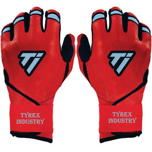 ถุงมือตีเบสบอลแบบกำหนดเอง OEM ปี 2026 สีแดงดำ สำหรับมืออาชีพ เด็กและผู้ใหญ่ ขายส่งจากผู้ผลิต - Product Image 1