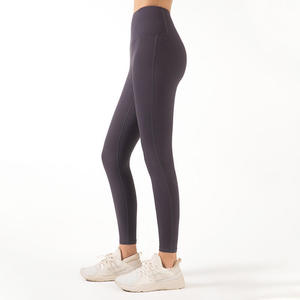Leggings de Cintura Alta sin Costuras con Control de Abdomen para Mujer, Pantalones Deportivos Largos de Yoga en Gris Oscuro - Product Image 1