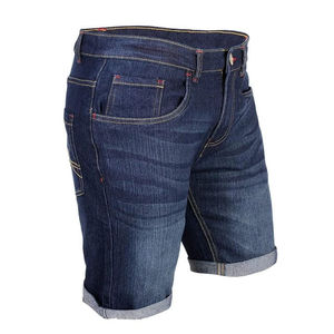 High Quality Canvas Denim Shorts Fashion High Waist Blue <b>Jeans</b> Casual Pants Elastic Waist <b>Drawstring</b> <b>Men</b> Denim Quick Dry Custom - Product Image 5