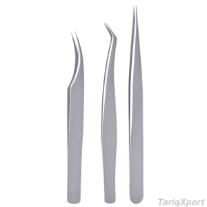 Juego de Pinzas Profesionales de Acero Inoxidable para Pestañas, Herramientas de Precisión para Aplicación de Pestañas Postizas, Diseño de Punta Suave - Product Image 3