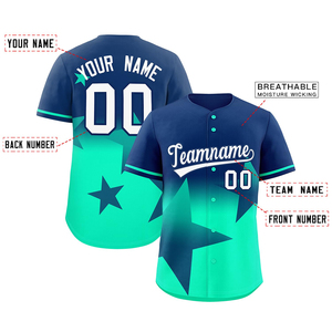 Camiseta de Béisbol con Degradado de Color, Efecto Degradado, Ropa Deportiva Moderna, Uniforme de Equipo de Alta Calidad, Logotipo Personalizado - Product Image 2