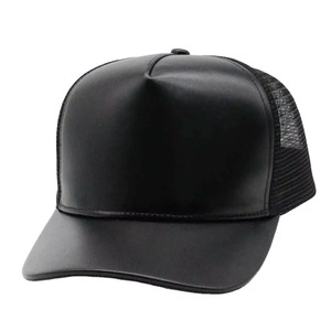 Casquette de sport en polyester verte colorée à 5 panneaux avec maille incurvée, logo brodé personnalisé, casquette de camionneur 2026 - Product Image 1