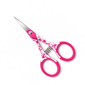 CISEAUX DE COIFFURE SHEARS BEAUTY, rose, à fleurs, en acier inoxydable, lame tranchante, pour droitiers, pliables, sécurité, manche court, pour la coiffure - Product Image 3