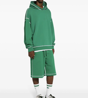 Ensemble survêtement décontracté pour homme : sweat à capuche oversize et short longueur genou en mélange de coton