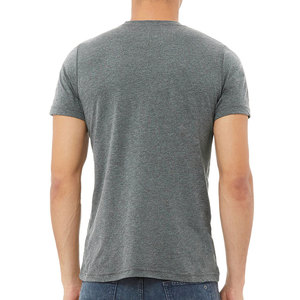 เสื้อยืดคอกลมสีเทาสำหรับผู้ชาย ผ้าฝ้าย 100% สไตล์ลำลองเรียบง่าย พร้อมลายพิมพ์เจอร์ซีย์ระบายอากาศได้ดี - Product Image 3