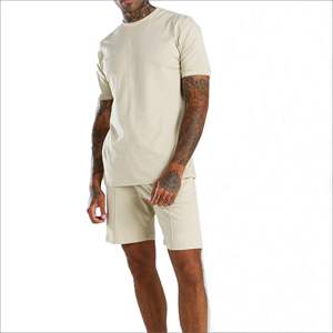 Ensembles de T-shirts et Shorts pour Hommes en Polyester/Coton, Style Urbain, Respirants, Imprimés Personnalisés, Grande Taille, Vente en Gros OEM, Faible MOQ, Collection Été - Product Image 5