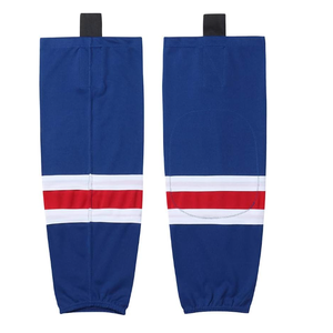 Blue Striped <b>Knee</b> <b>High</b> Basketball <b>Socks</b> Breathable Knitted for Adults - Product Image 2